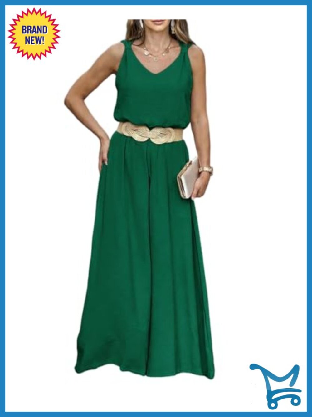 Twist Tank Top and Wide Leg Pant Set - 2 Piece Matching Travel Outfit